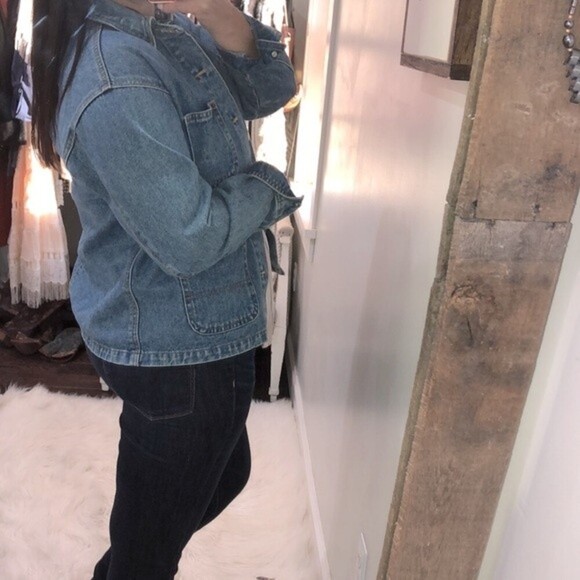 Vintage 70’s blue denim jean jacket size medium - Picture 3 of 12